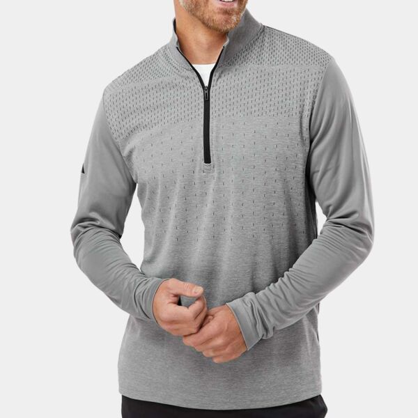 Heather Block Print Quarter-Zip Pullover Thumbnail