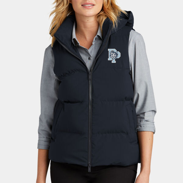 Women's Embroidered Puffy Vest Thumbnail